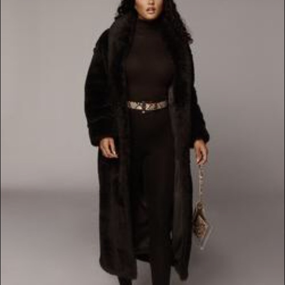 Black Yvenna Teddy Coat - Medium